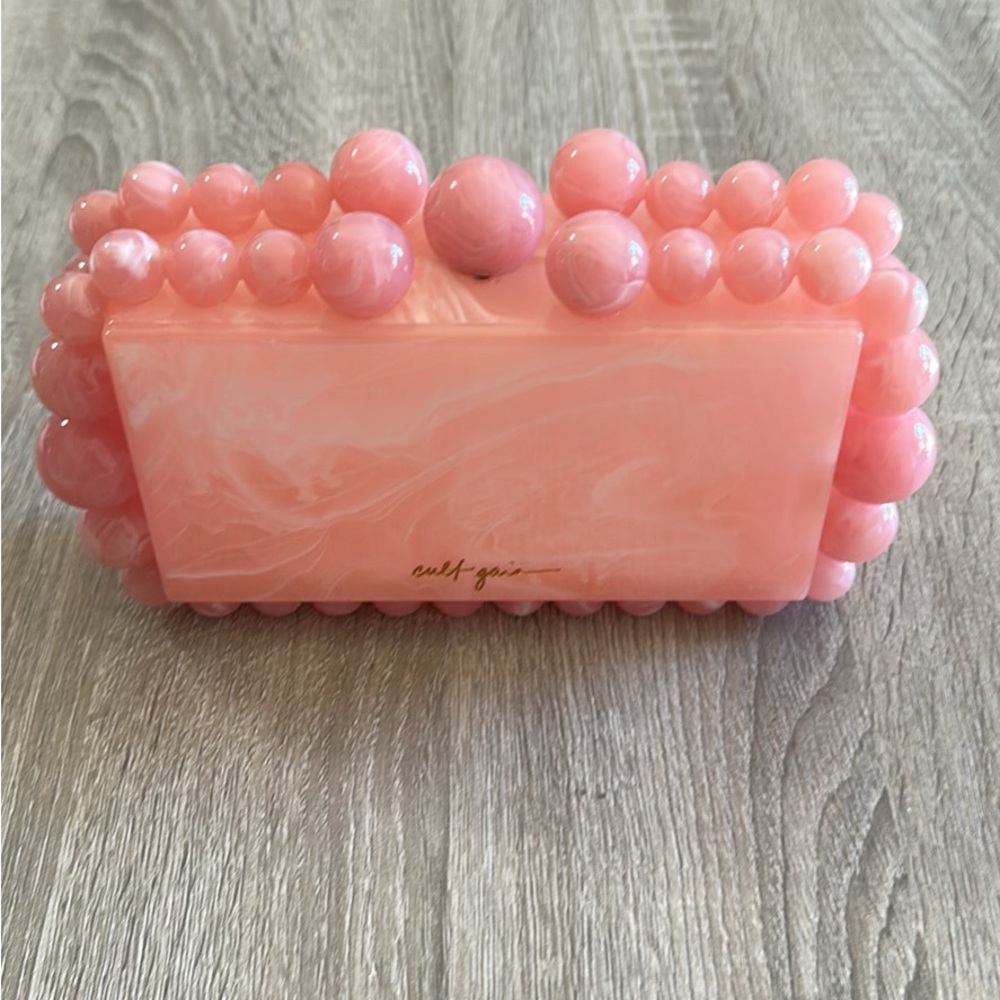 Cult Gaia Blush Pink Beaded Clutch